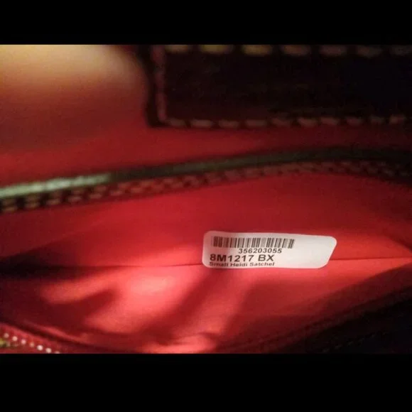 Dooney & Bourke Heidi Satchel Florentine Leather Red Women's Handbag Purse Girl - Picture 5 of 12